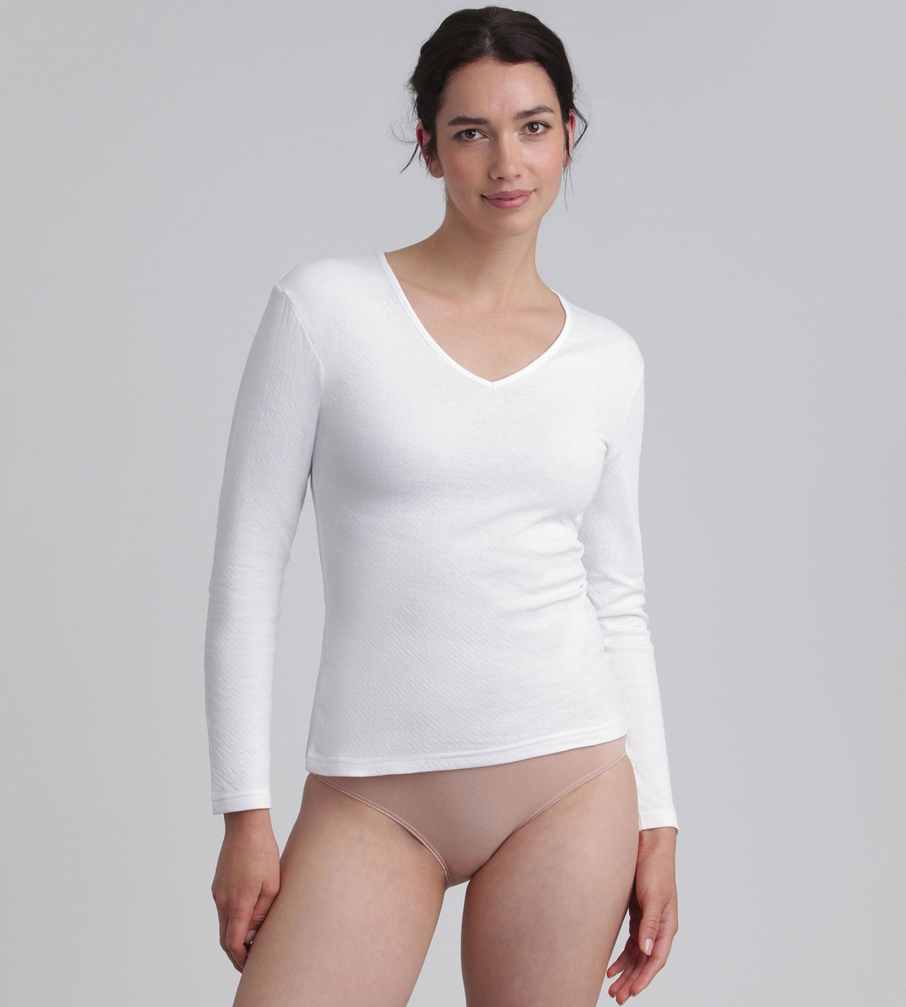 Playtex® Long-sleeved t-shirt in white Thermal Natural