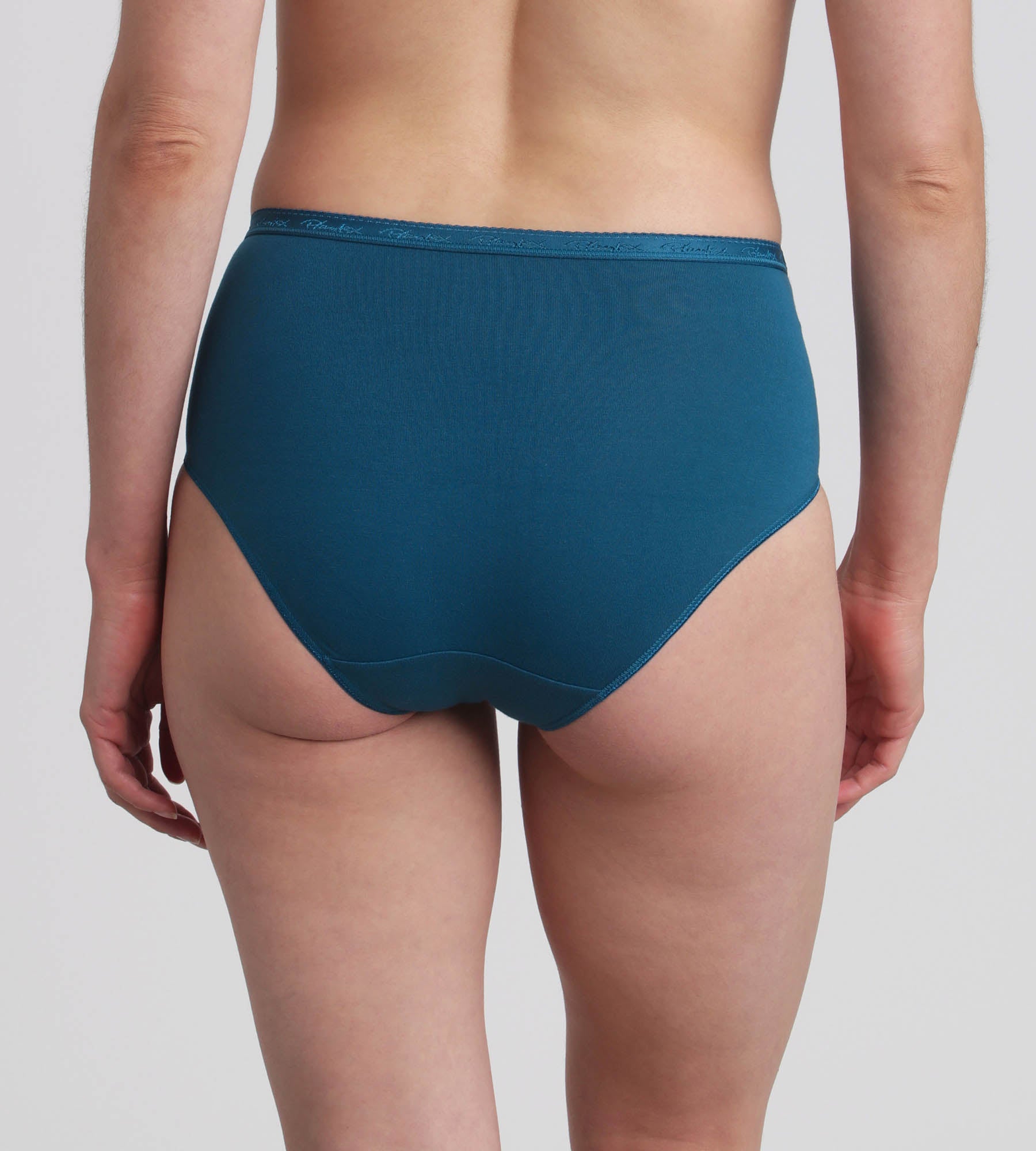 Playtex® Pack of 3 midi knickers in black cherry, Magical forest and Green velvet Organic Cotton