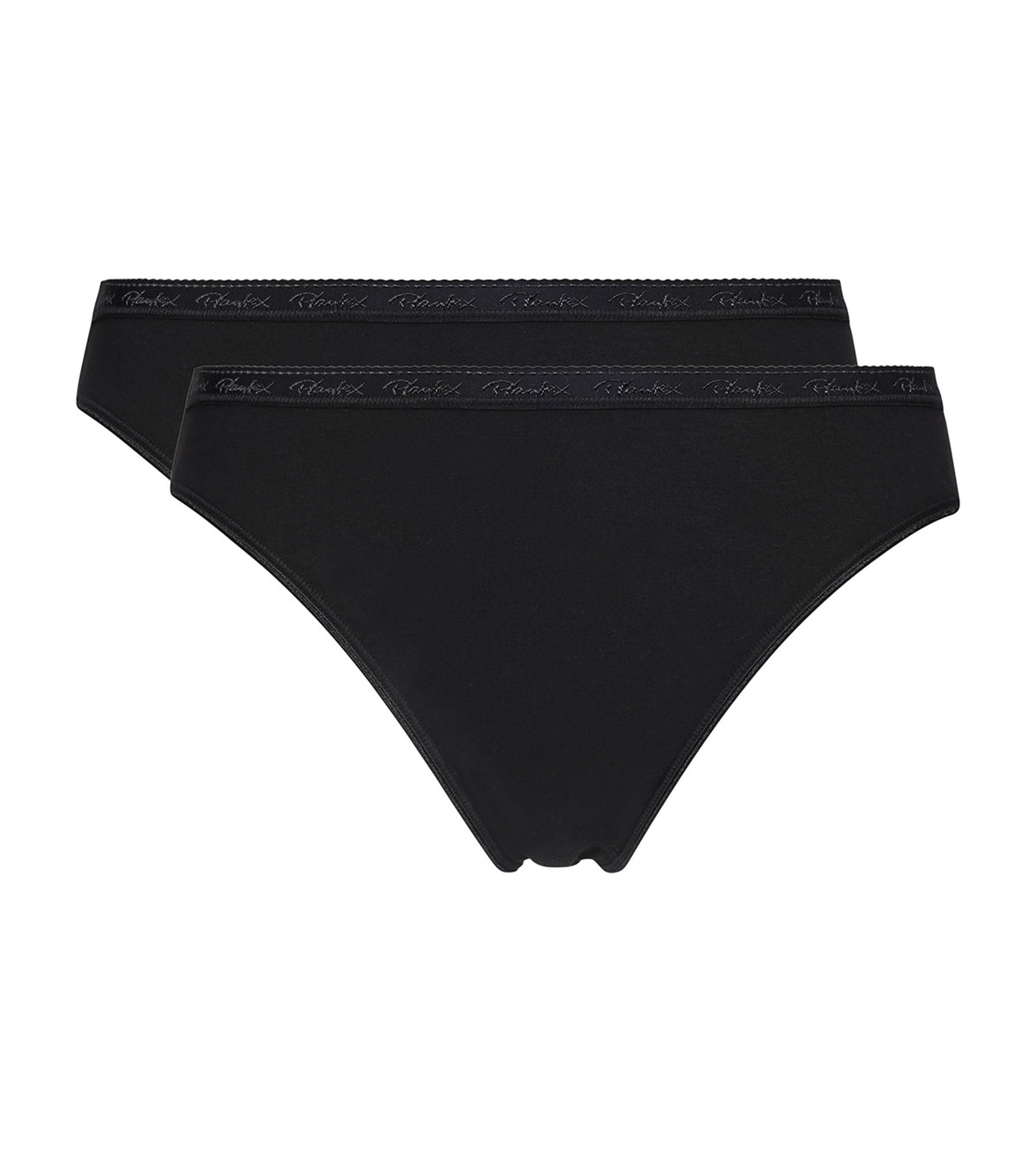 Playtex® Pack of 2 high leg knickers in black Organic Cotton
