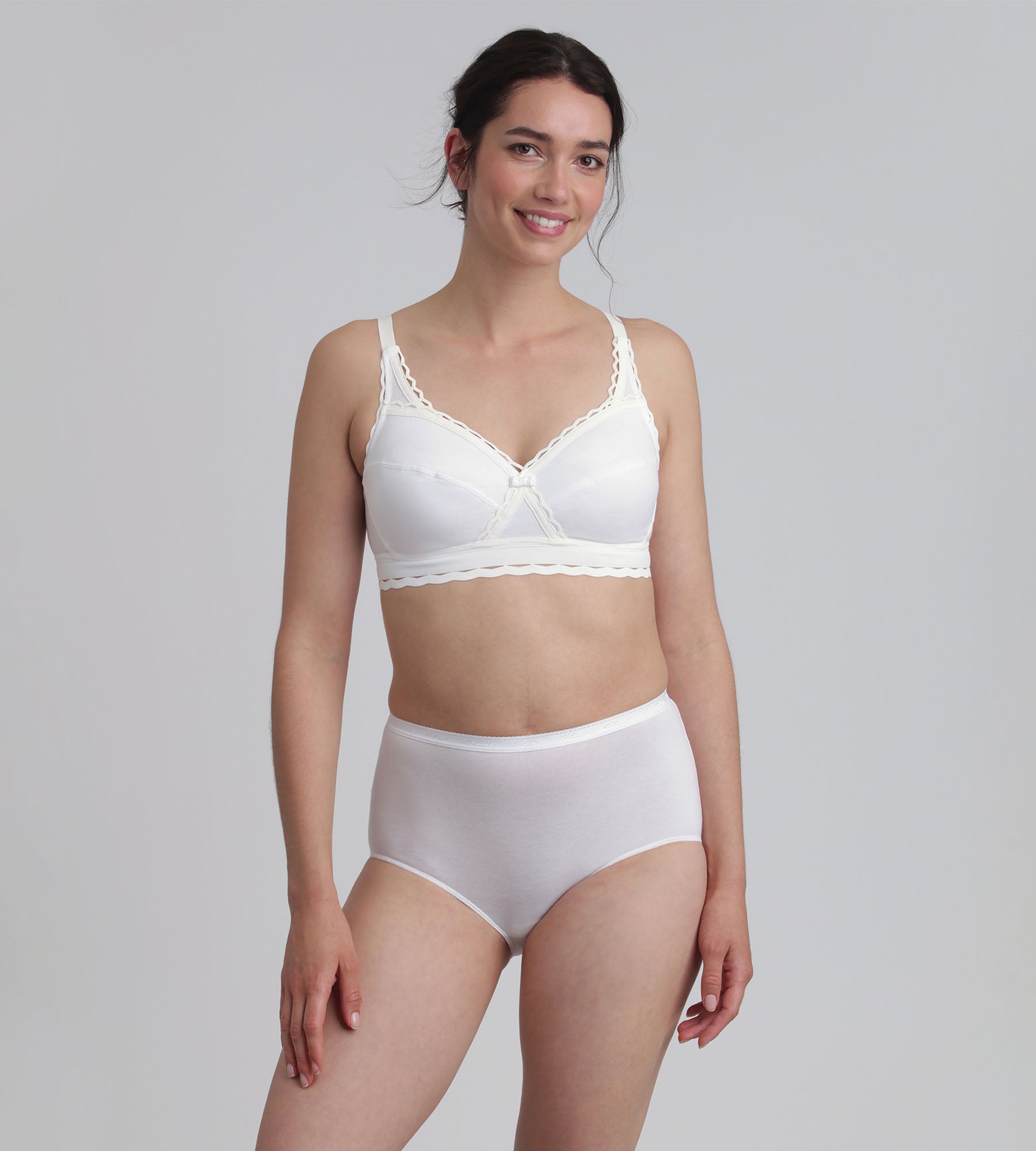 Playtex® Soutien-gorge blanc sans armatures Cœur Croisé Coton Bio