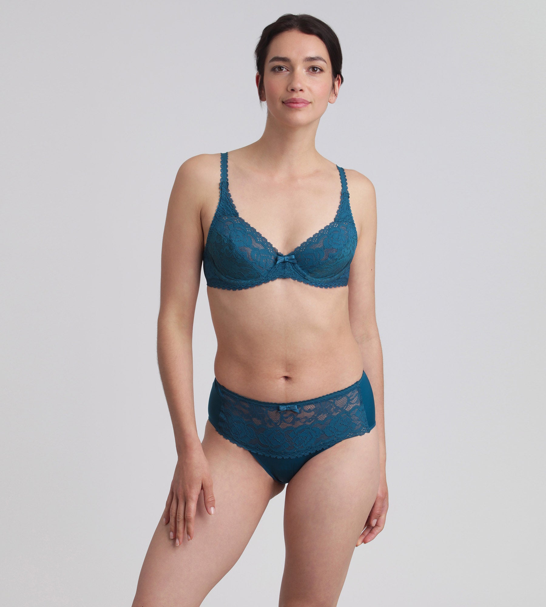 Playtex® Midi knicker in Green velvet Flower Elegance Recycled