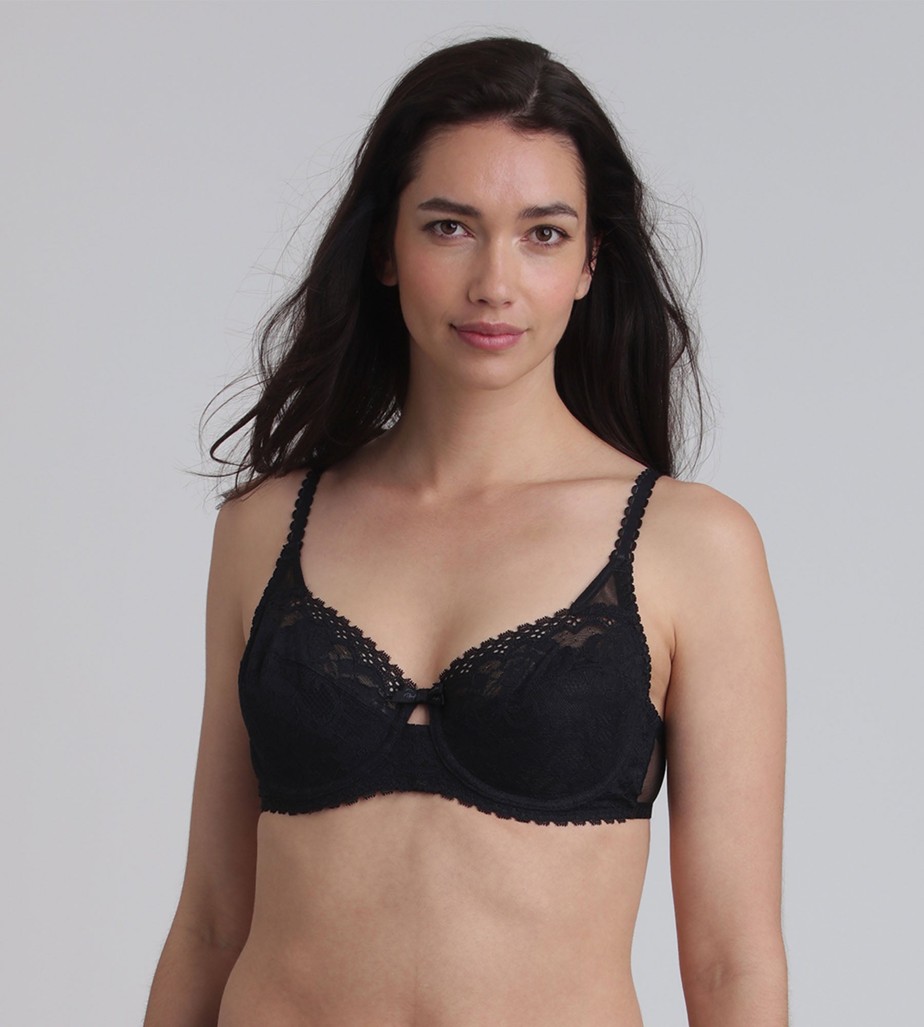 Playtex® Soutien-gorge balconnet noir Flower Elegance Recyclé