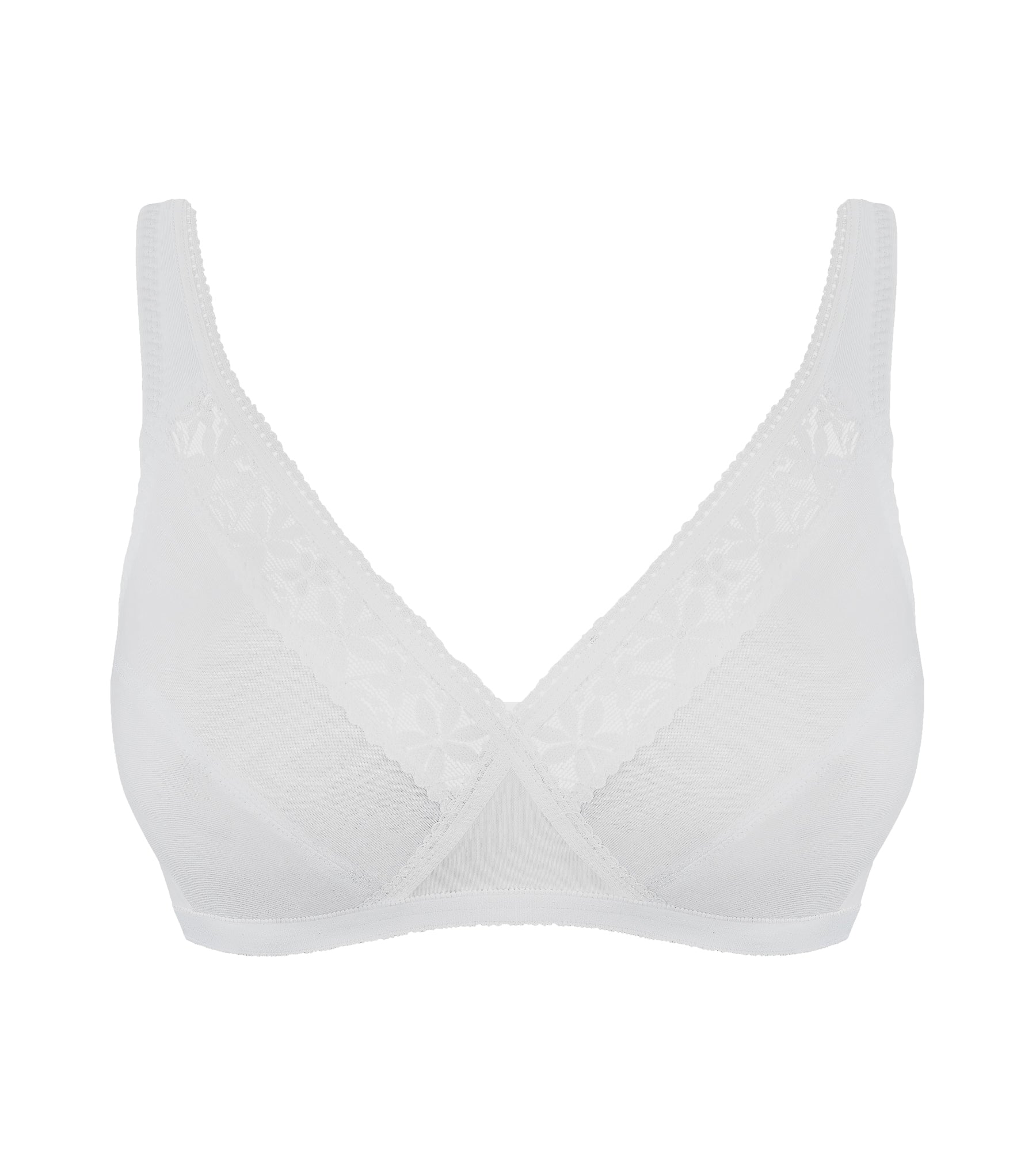 Playtex® Pack of 2 non-wired bras in white Classic Cotton Support