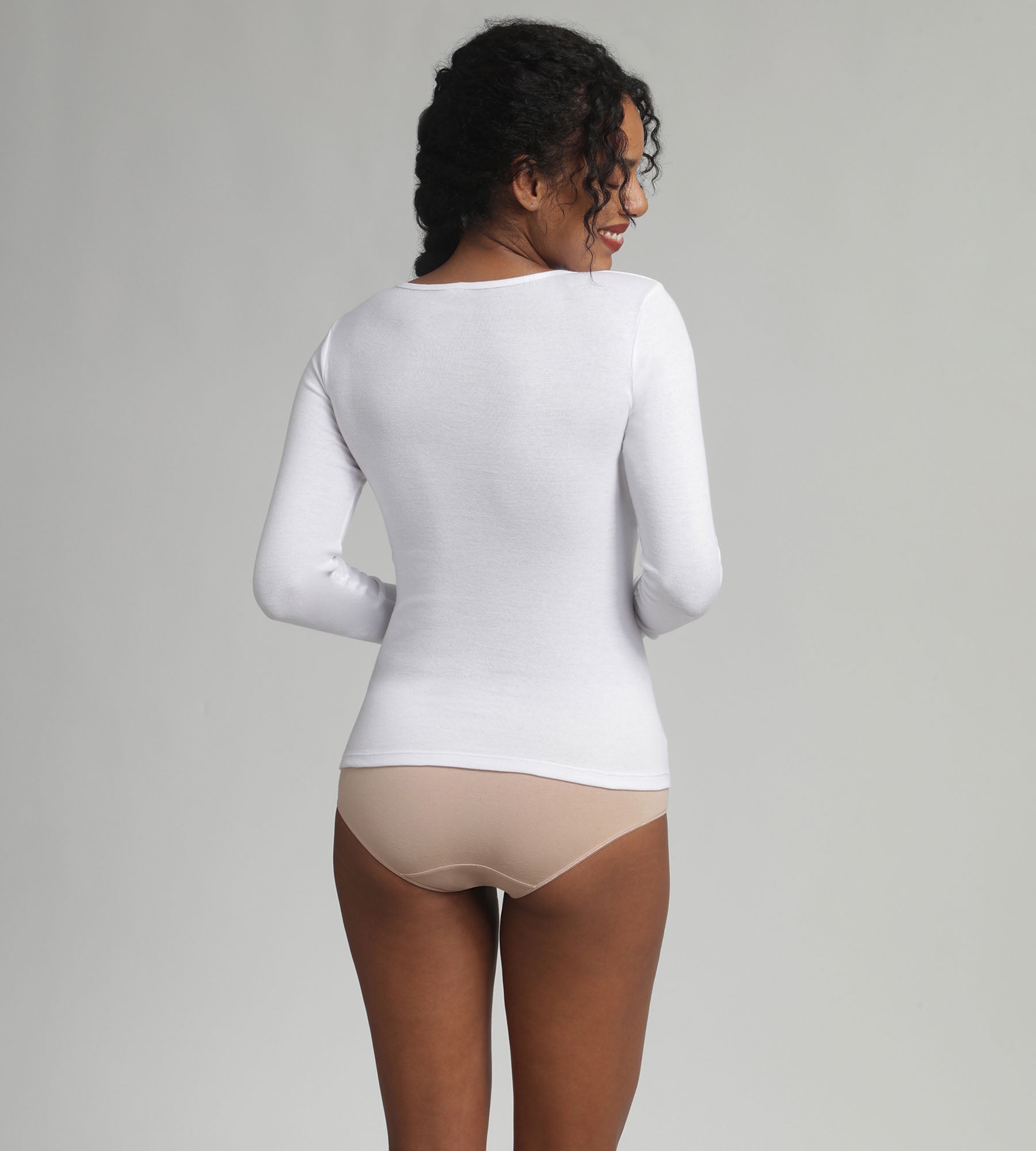 Playtex® Long-sleeved t-shirt in white Cotton Liberty