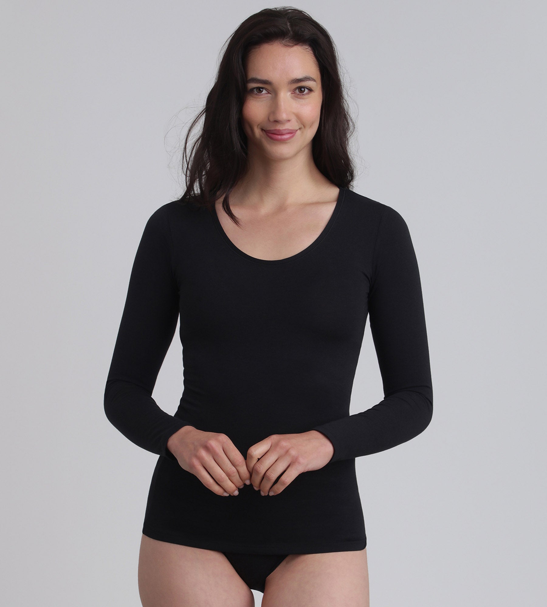 Playtex® Long-sleeved t-shirt in black Thermal Tech