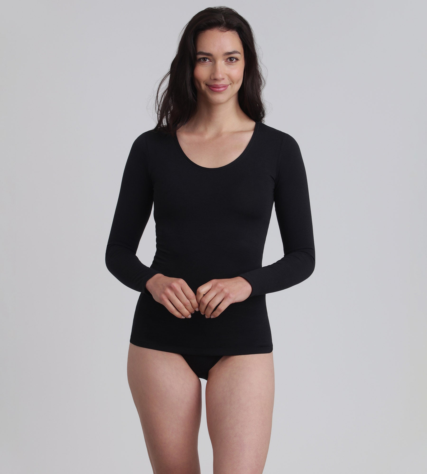 Playtex® Long-sleeved t-shirt in black Thermal Tech