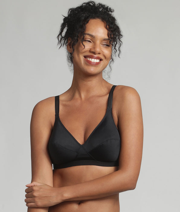 Playtex® Soutien-gorge sans armatures noir Cœur Croisé Microfibre