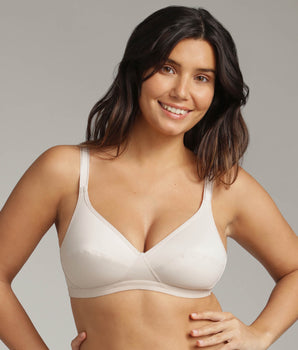 Non-wired bra in beige Basic Micro Support