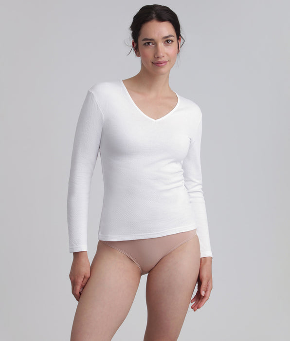 Playtex® T-shirt manches longues blanc Thermal Natural