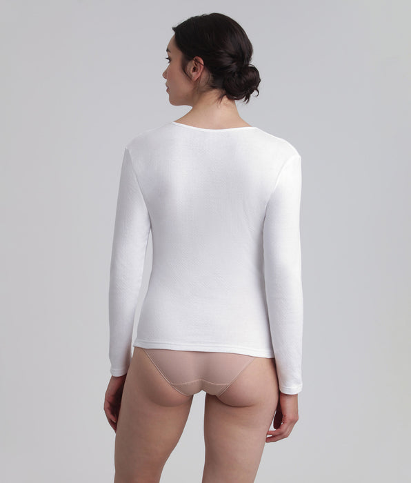 Playtex® T-shirt manches longues blanc Thermal Natural
