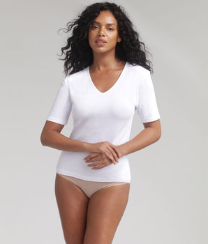 Short-sleeved t-shirt in white Thermal Natural