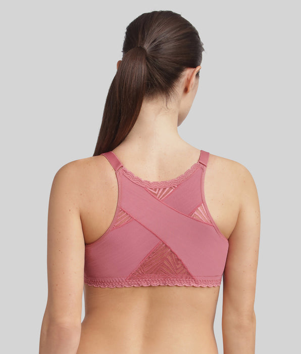 Playtex® Non-wired front closure bra in soft pink Ideal Posture