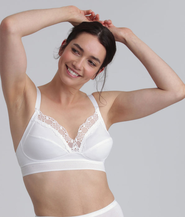 Playtex® Non-wired bra in white Feel Good Support Cotton