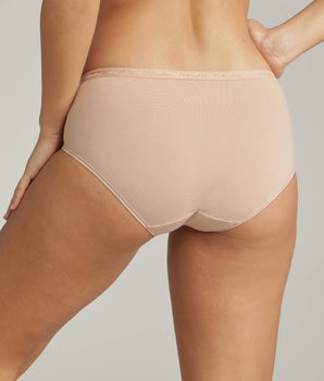 Pack of 2 midi knickers in beige Organic Cotton