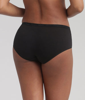 Pack of 3 midi knickers in black Organic Cotton