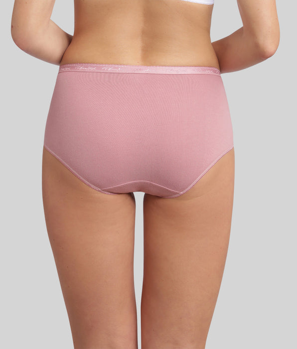 Playtex® Pack of 3 midi knickers in cobalt blue, orchid pink and azure print Organic Cotton