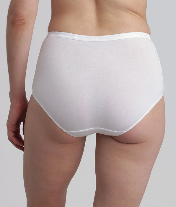 Playtex® Lot de 2 culottes taille haute blanches Coton Bio
