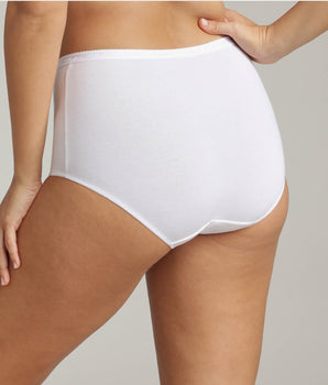 Pack of 2 full knickers in white Organic Cotton