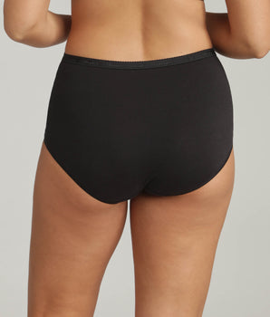 Pack of 2 full knickers in black Organic Cotton