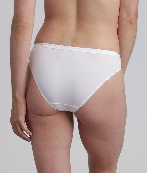 Playtex® Pack of 2 high leg knickers in white Organic Cotton