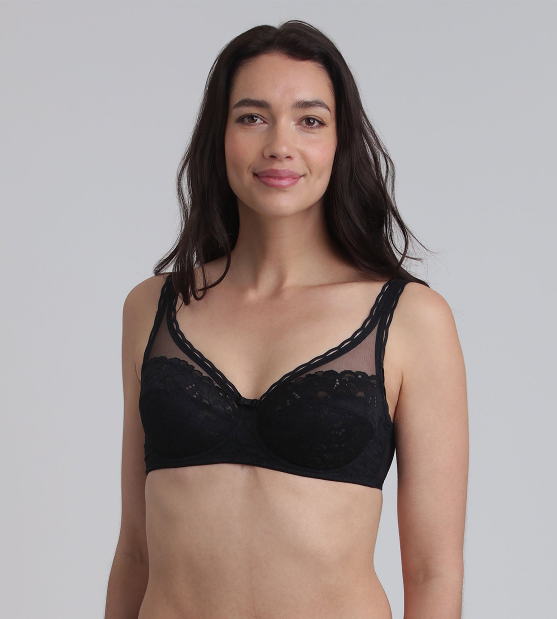Soutien-gorge avec armatures noir Cœur Croisé Féminin Recyclé