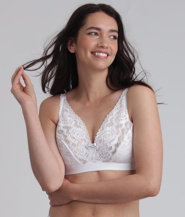 Playtex® Soutien-gorge sans armatures blanc Flower Elegance Recyclé