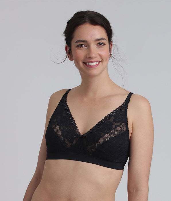 Playtex® Soutien-gorge sans armatures noir Flower Elegance Recyclé