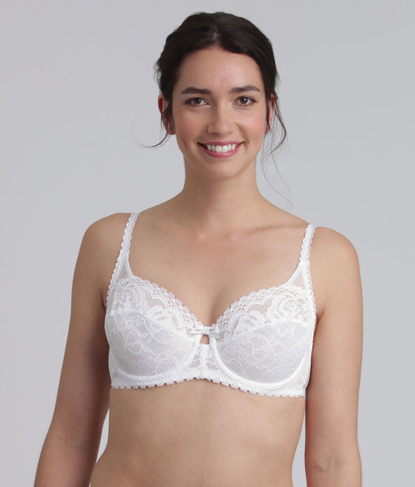 Playtex® Balcony bra in white Flower Elegance Recycled