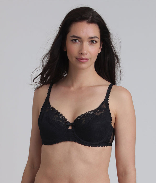 Playtex® Soutien-gorge balconnet noir Flower Elegance Recyclé