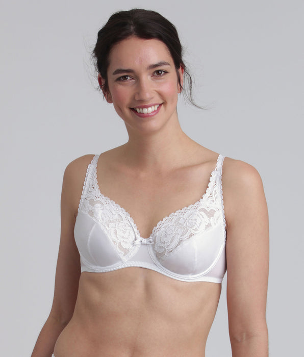Playtex® Soutien-gorge emboîtant blanc Flower Elegance Micro Recyclé