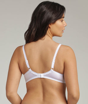 Underwired bra in white Flower Elegance Micro Recycled
