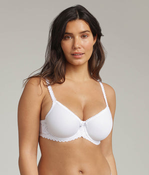 Spacer bra in white Flower Elegance Recycled