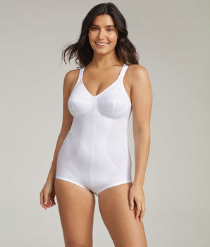 All-in-one body in white I Can't Believe It's a Girdle