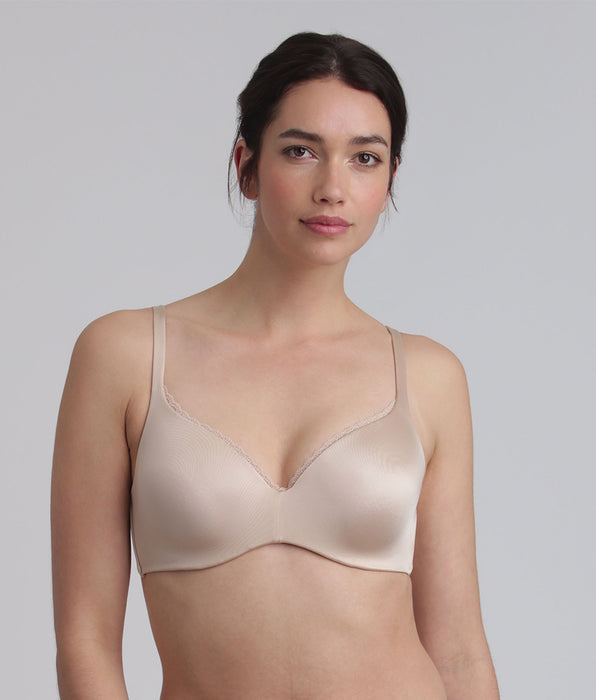 Playtex® Full cup bra with removable underwires in light brown 24h Absolute Soft