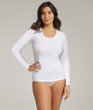 Long-sleeved t-shirt in white Thermal Tech